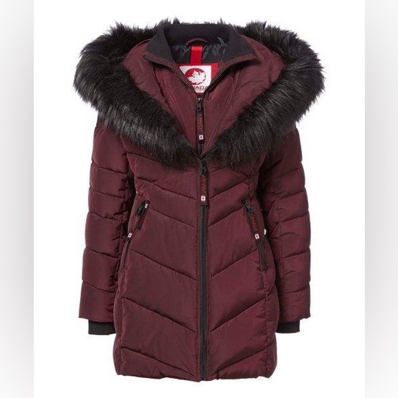 NEW Canada Weather Gear, Black & Natural Faux-Fur Parka,  XL - Picture 2 of 12